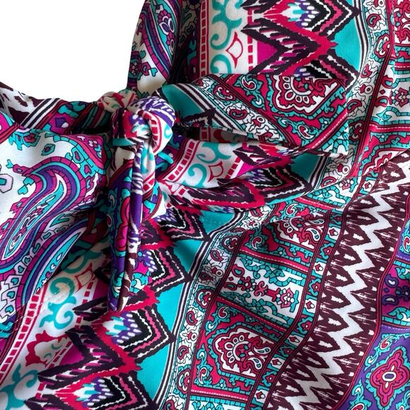 Swimsuits For All Size 18 Underwire Swimdress Paisley Aztec Print Adjustable - Picture 3 of 12